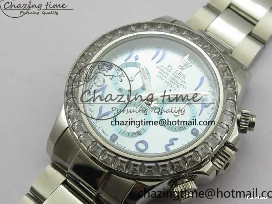 MiroTime 0423 Thermal Daytona 116506 Middle East Edition Bp Maker Best Edition Ice Blue Blue Arabic Dial Diam Bezel On SS Bracelet A 2895